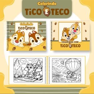 Livro para colorir - Tico e Teco