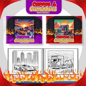 Livro para colorir - Carros e Caminhões