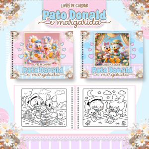 Livro para colorir - Pato donald e Margarida